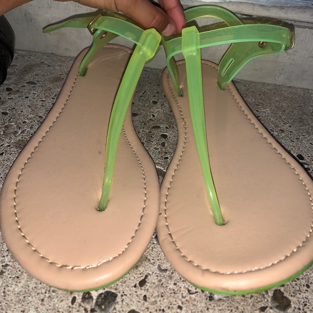 Neon green ALDO sandals